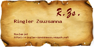 Ringler Zsuzsanna névjegykártya